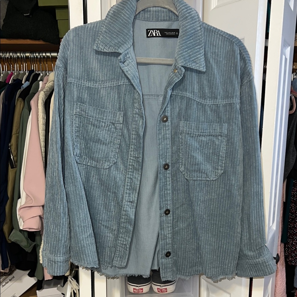 Zara Blue Corduroy Jacket